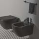 WC suspendu TESI Ideal Standard sans bride noir mat