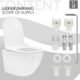 WC suspendu sans bride ECD Germany 49 cm blanc antibactérien