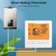 Thermostat intelligent programmable mural chaudière gaz grand écran LCD