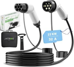 Câble de recharge Type 2 VE 22 kW 32 A 3 phases 15 m