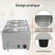 Bain-marie inoxydable 16L 3 sections Valgus Commerciale