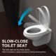 Abattant WC Ibergrif M41002 forme O frein de chute blanc