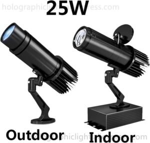Projecteur GOBO 25W LED rotatif intérieur/extérieur pour logo pub