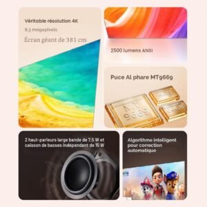 Projecteur laser Formovie V10 2500 ANSI 4K Gaming 240Hz