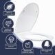 Abattant WC SAMODRA - Frein de chute Forme O lunette UF