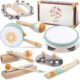 Instruments de musique Montess Instruments de musique Montessori 8 en 1 1-3 ans cadeau