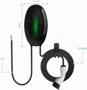 Chargeur mural 11 kW Type 2 6 m 16A triphasé - Int/Ext