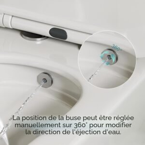 WC de douche suspendu fonction bidet 53 x 36 x 35 cm