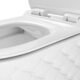 WC suspendu blanc sans bride avec abattant Softclose