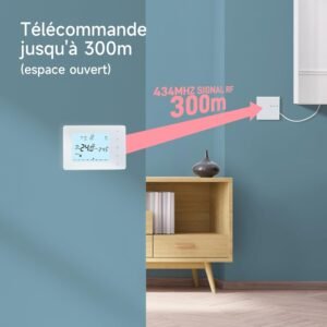 Thermostat sans fil programmable Beok pour chaudière gaz