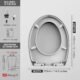 Abattant WC Ibergrif M41002 forme O frein de chute blanc