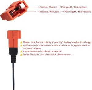 Chargeur 6V voiture enfant prise carrée rouge batterie plomb