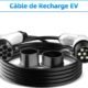 Câble de recharge Type 2 VE 22 kW 32 A 3 phases 15 m