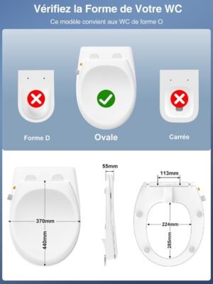 61SGGhdsulL._AC_SL1500_.jpg Abattant WC japonais YEAUPE PRO Duroplast O non électrique