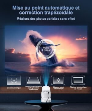 Vidéoprojecteur 1080P natif Mini Smart compatible 4K