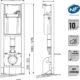 Pack WC suspendu Initio sans bride - bâti et plaque inox