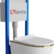Élément mural WC 40 cm Lavita – kit complet sans rebord Or