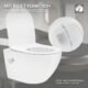WC suspendu ECD Germany 54cm sans rebord, abattant Duroplast
