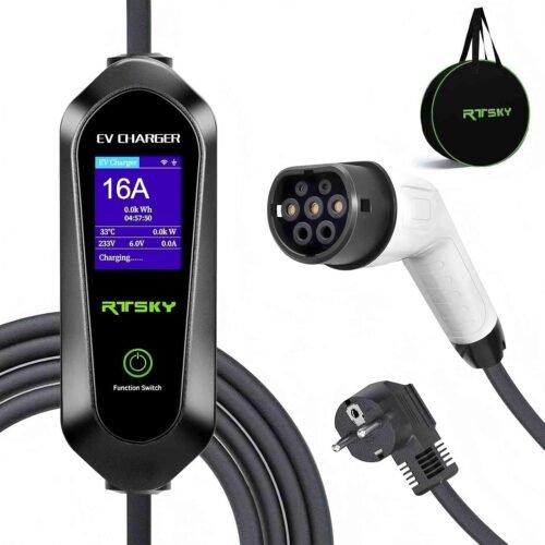 Chargeur voiture électrique Type 2 3,5 kW 8-16A réglable 5m