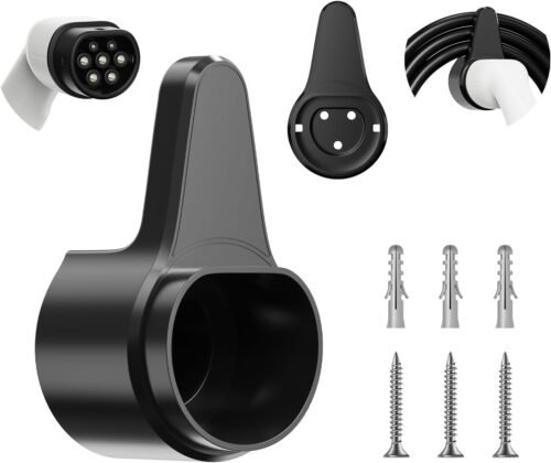 Support mural chargeur Type 2 pour voiture électrique - Noir