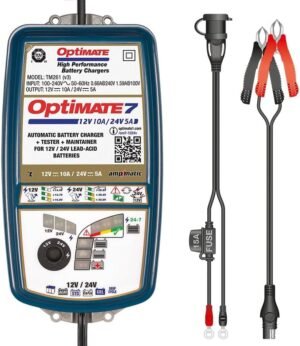 Chargeur mainteneur OptiMate 7 12/24V 8 étapes 10A/5A Plomb-acide/AGM/GEL