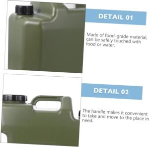 Réservoir d'eau de camping 18 L PE vert avec poignée