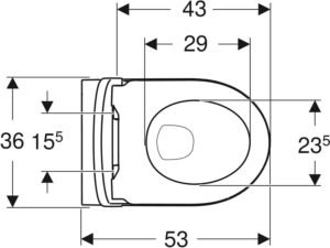Geberit iCon WC suspendu avec siège, rinçage profond