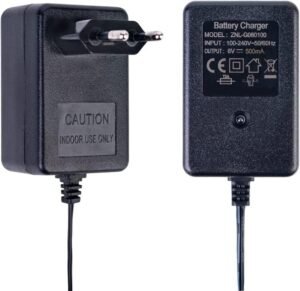 Chargeur 6V voiture enfant prise carrée rouge batterie plomb