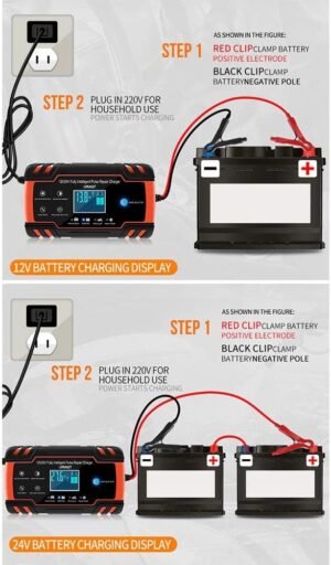 61clZcTrbTL._AC_SL1000_.jpg Chargeur batterie 12V/24V 8A URAQT - LCD, Mode Réparation