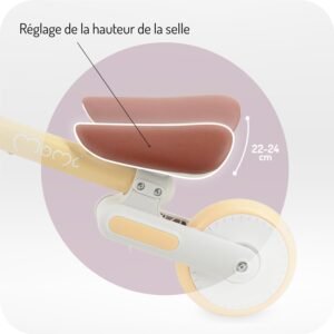 Draisienne Momi pliable 1-3 ans, selle réglable, 2 kg
