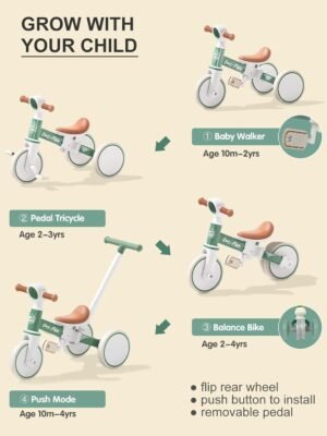 Tricycle 5 en 1 LOL-FUN - Direction & Poignée (1-4 ans)