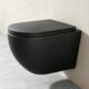 WC suspendu Doporro cuvette céramique noir mat abattant silencieux