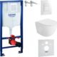 WC suspendu Lavita Sinto blanc sans bord - kit complet