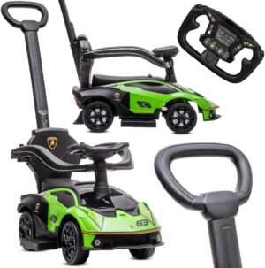 Porteur auto enfant 12 mois vo Porteur auto enfant 12 mois volant audio rangement vert