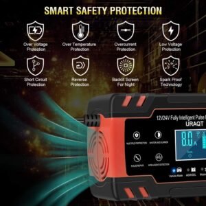 61flYr3c4hL._AC_SL1000_.jpg Chargeur batterie 12V/24V 8A URAQT - LCD, Mode Réparation