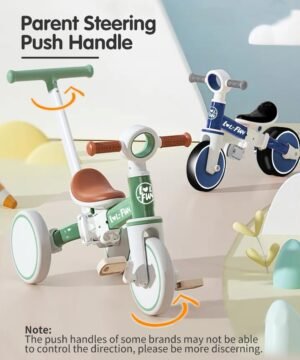Tricycle 5 en 1 LOL-FUN - Direction & Poignée (1-4 ans)