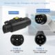 Adaptateur Type 2 vers Type 1 pour véhicule électrique avec clip