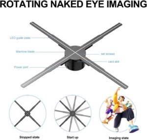 Ventilateur holographique 3D 65 cm LED pour affichage