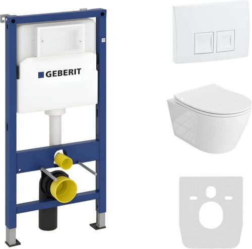 WC encastré Lavita Duofix Prai WC encastré Lavita Duofix Praia - kit complet, bouton blanc
