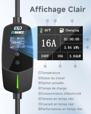 61hnr4j6CcL._AC_SL1500_.jpg Chargeur voiture électrique EVDANCE 3,68 kW, 6,1 m, 0-12h