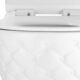 WC suspendu blanc sans bride avec abattant Softclose