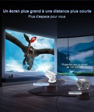 Vidéoprojecteur 1080P natif Mini Smart compatible 4K