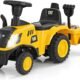 Porteur tracteur enfants Caterpillar avec remorque amovible