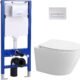 WC suspendu, réservoir encastr WC suspendu, réservoir encastré, abattant Soft-Close blanc