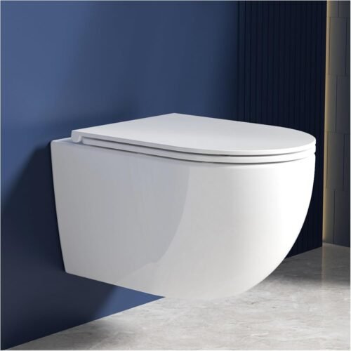 WC suspendu Rainsworth sans bo WC suspendu Rainsworth sans bord 360° Superspin blanc
