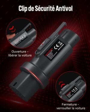 Adaptateur Type2 vers Type1 16/32A SAE J1772 pour autos US
