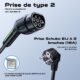 Chargeur voiture électrique Type 2 3,6 kW 5 m VDLPOWEREU