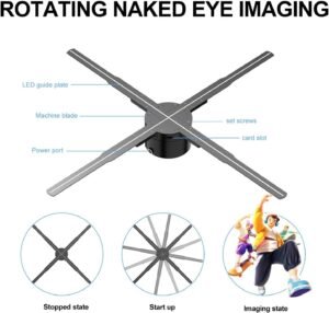 Projecteur ventilateur holographique 3D LED HD intelligent
