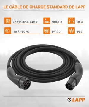 61re8FNPMLL._AC_SL1200_.jpg Câble de charge Type 2 LAPP MOBILITY 22 kW 10 m noir