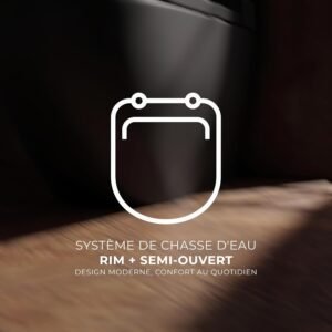 WC monobloc Lavita Neptun Black abaissement automatique
